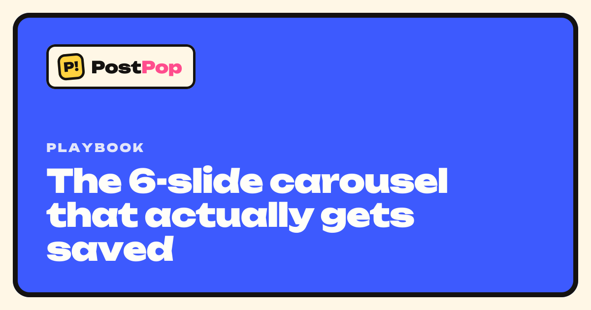 The 6-slide carousel that actually gets saved
